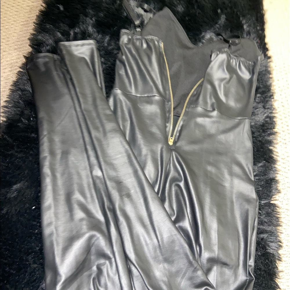 Faux Leather Bodysuit